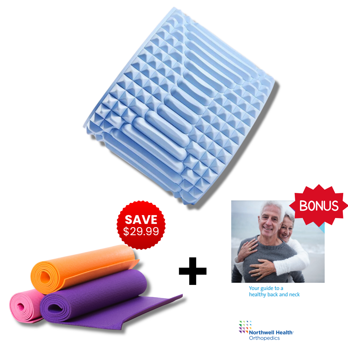 Neck + Back Stretcher + Yoga Mat + E-book (Bundle 2) - True Compress